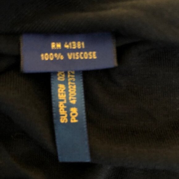 Polo Ralph Lauren Black Flowy Dress with a Deep V-Neck - Picture 9 of 9